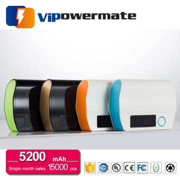 Wholesale promotional wallet universal portable 18650 battery power bank 4000mah, 4400mah, 5200mah